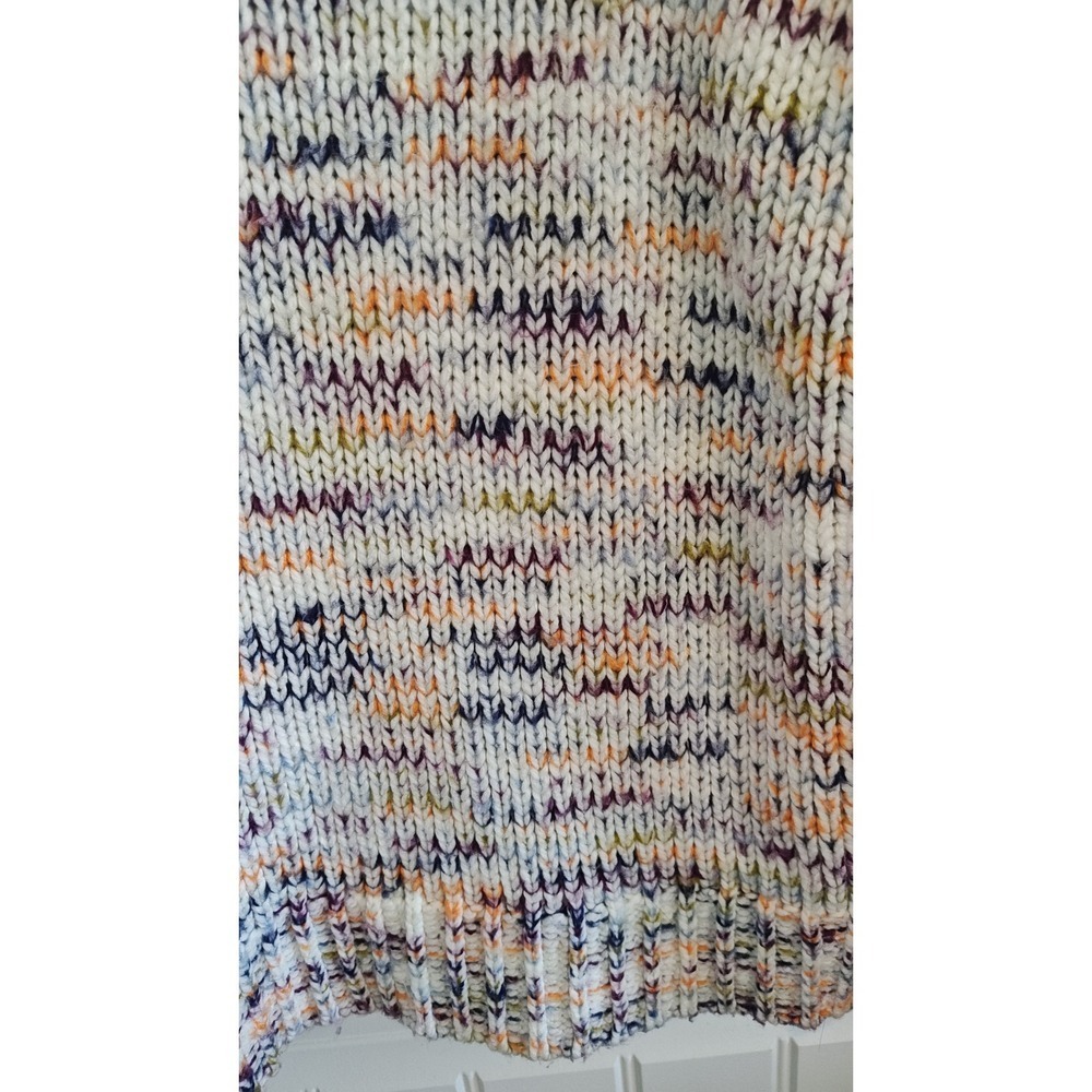 Women Size S Loft Boho Multi-Color Space Dye V-Neck Knit‎ Sweater Excellent - Picture 11 of 15